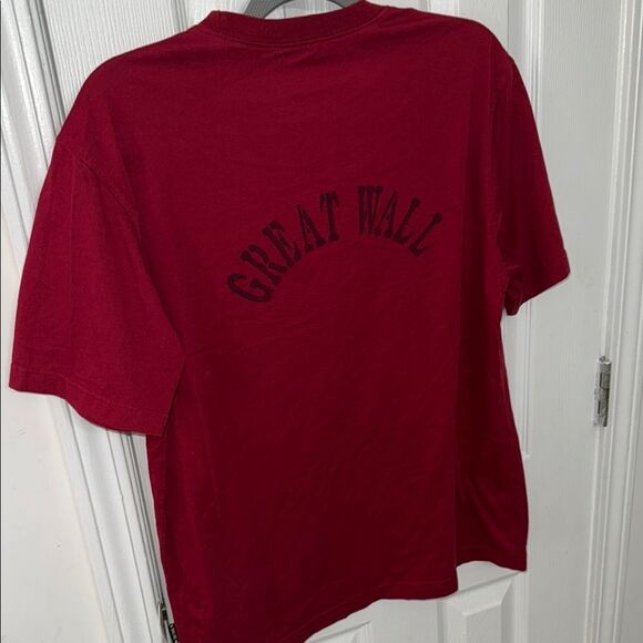 Red Short Sleeve Tee with Crew Neck - Picture 6 of 8